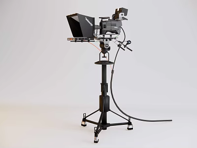 Professional Digital Mobile Phone Live Streaming Stand With Wheeled Base 3d model
