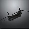 Military Combat Helicopter With Twin Rotor Design And Advanced Weapon Systems