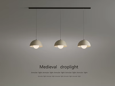Medieval Droplight Three Hanging Pendant Lights With Simple Vintage Design 3d model