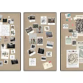 Modern Notes Wall 3d model