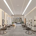 Modern Hair Salon Interior Design With Styling Chairs Mirrors And Bright Lighting