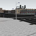 Urban Road Facilities at Intersection With Crosswalks Lane Arrows And Bicycle Lane
