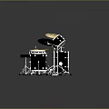 Professional Drum Set Equipment with Drums Cymbals Drumsticks and Stands