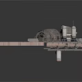Futuristic Industrial Platform With Dome Structure Silos And Circular Grates