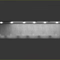 Cartoon Scene With Shiny Metal Box Featuring Illuminated LED Lights And Reflective Surface