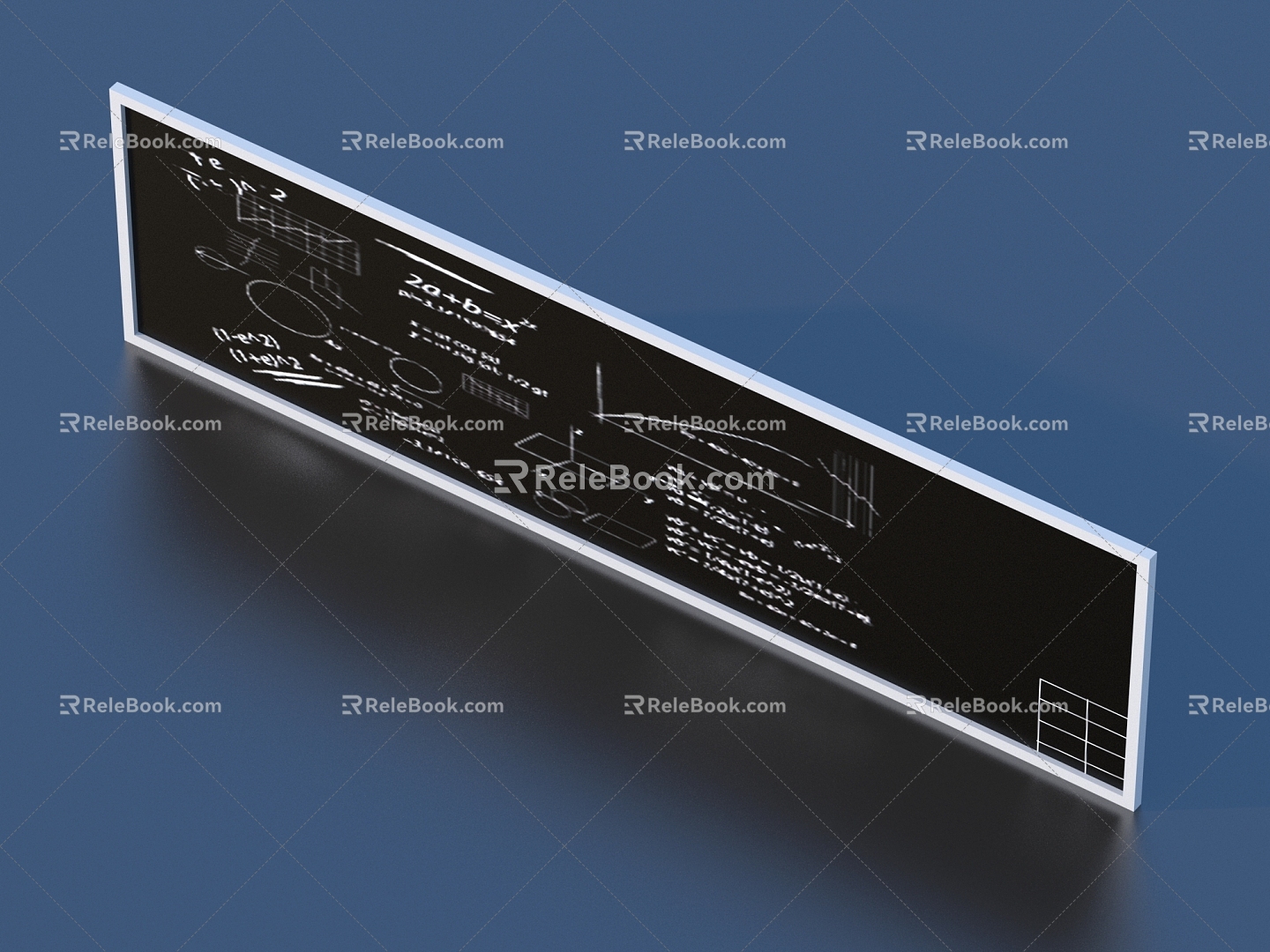 Blackboard stationery daily necessities 3d model