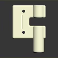 White Plastic Computer Accessory Components Featuring Cylindrical And Square Parts 3d model