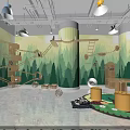 Cat Specialty Store With Green Forest Themed Walls Cat Trees And Play Areas