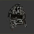 Medieval Steel Helmet With Riveted Construction Shiny Silver Finish And Protective Visor For Historical Use