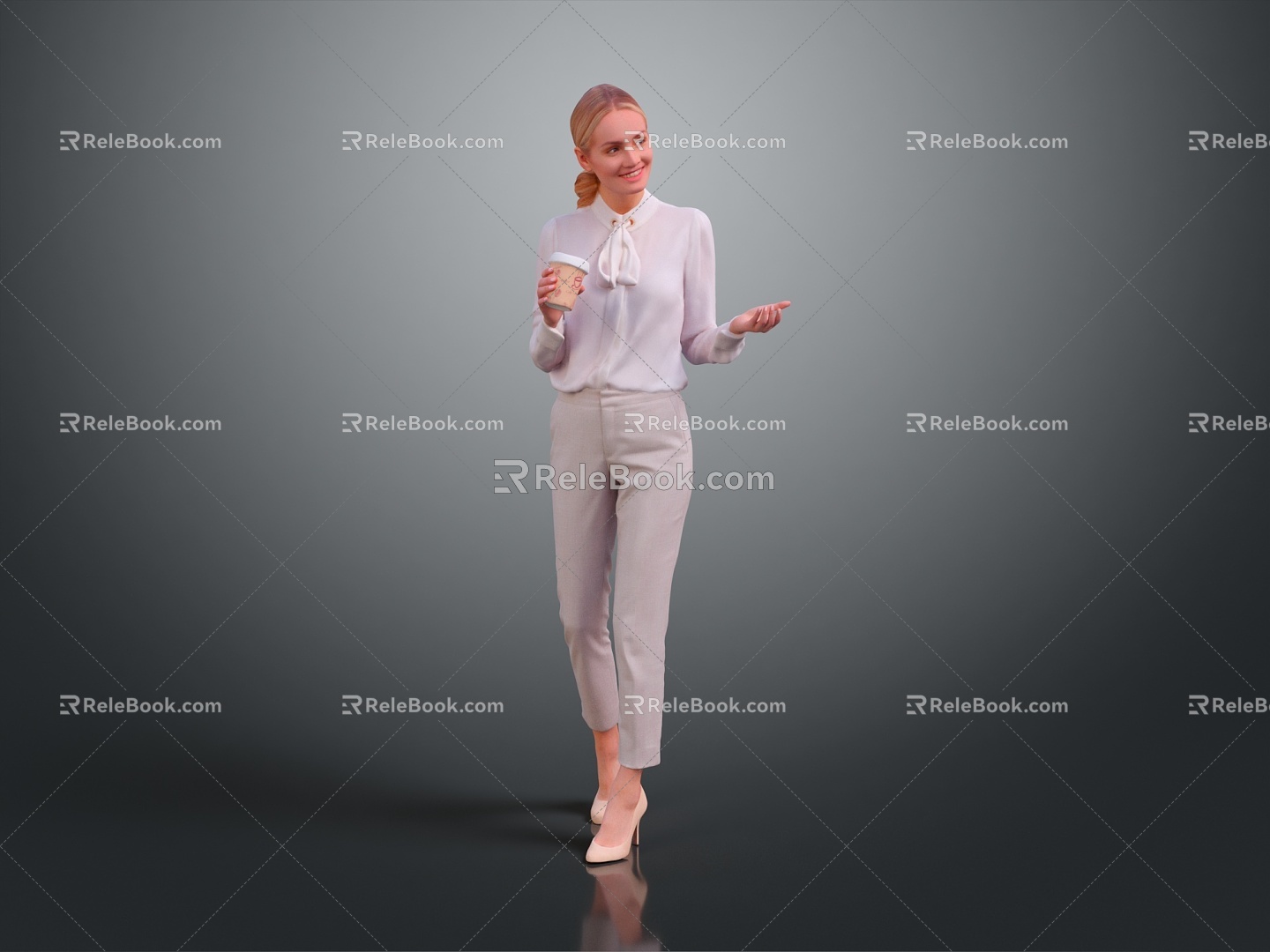 modern woman figure beautiful girl 3d model