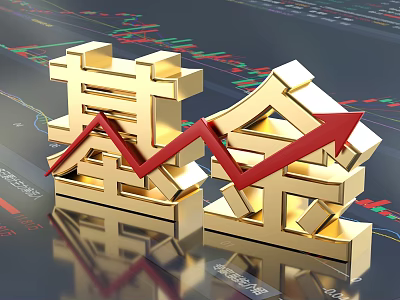 Commercial Financial Display Equipment With Golden 3D Characters And Upward Trend Arrow 3d model