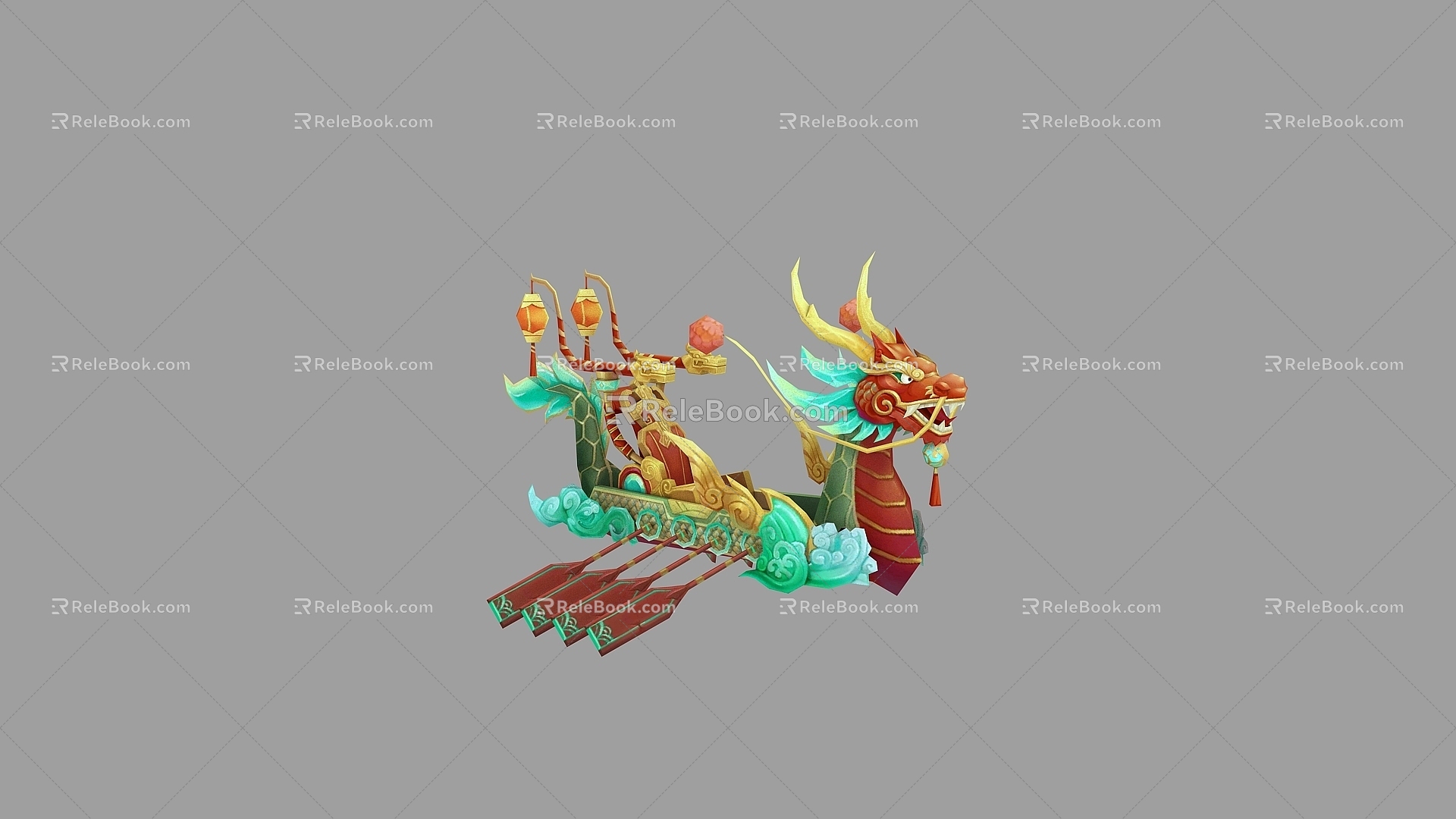 Dragon Boat Festival Dragon Boat Dragon Boat Mount 3d model