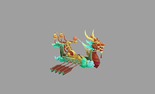 Dragon Boat Festival Dragon Boat Dragon Boat Mount 3d model