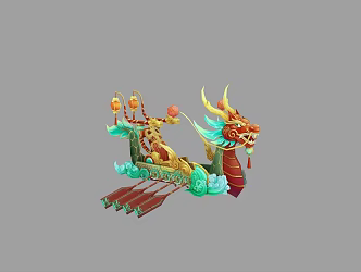 Dragon Boat Festival Dragon Boat Dragon Boat Mount 3d model