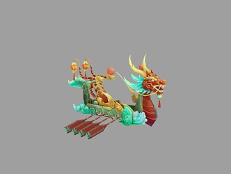 Dragon Boat Festival Dragon Boat Dragon Boat Mount 3d model