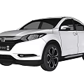 White Honda HR-V SUV With Modern Exterior Design And Black Wheels
