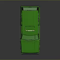 Green Vintage SUV With Square Body Design Sunroof And Classic Wheels