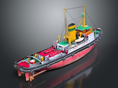 Modern Boat Digging Boat Gold Rush Boat model