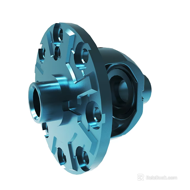 Industrial Mechanical Metal Bearing Component With Precision Engineered Holes And Structure 3d model 