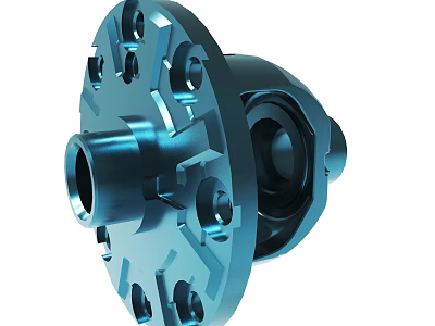 Industrial Mechanical Metal Bearing Component With Precision Engineered Holes And Structure 3d model