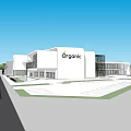 Modern Commercial Street Design With Modern Architecture Green Areas Pedestrian Walkways And Plaza Space
