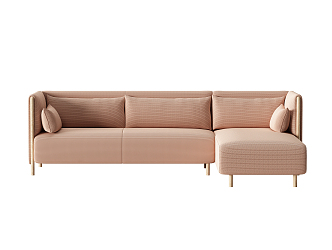 modern corner sofa shaped sofa 3d model