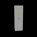 Modern Simple Metal Cabinet With Double Doors And Handles For Home Storage