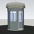 Modern Security Booth 3d model