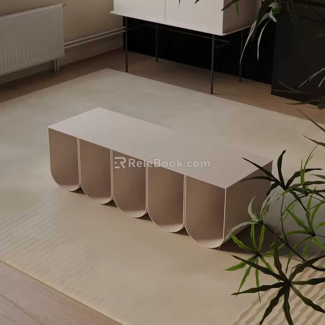 Modern shoe changing stool 3d model