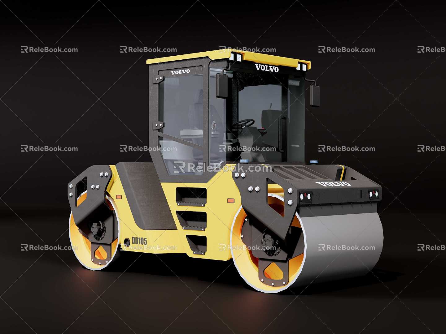 Road roller Engineering equipment Engineering machinery 3d model