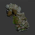 Moss Covered Rocky Stone Mythical Creature Game Movie Character With Natural Element Features