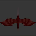 3D Rendered Mythical Fantasy Creature With Pink Purple Wings Sleek Body In Flying Pose