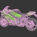 Neon Green Sportbike With Gray Accents Sleek Design Alloy Wheels On Reflective Surface