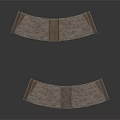 Decorative Textured Curved Architectural Components With Striped And Diamond Patterns
