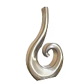Modern Metallic Decorative Ornament With Curved Spiral Design For Home Decor