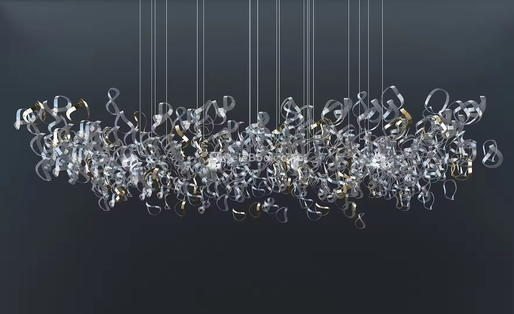 Modern chandelier large shaped chandelier 3d model