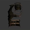 Medieval Steel Armor with Intricate Shoulder Guards Chest Plates and Decorative Straps