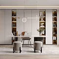 Modern study 3d model