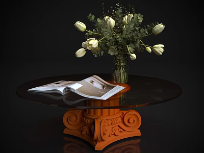 Coffee table ornaments combination 3d model Coffee table ornaments combination 3d model