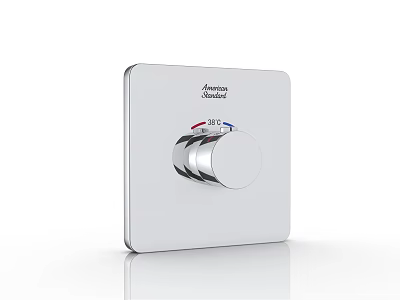 Schneider Electric Modern White Switch Panel With Silver Knob And Color Indicators 3d model