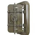 Heavy Duty Steel Security Door With Reinforced Locks Metal Hinges And Handle