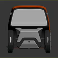 Orange Concept Car With Sleek Design Unique Wheels And Black Details