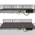 Industrial LOFT Bridge Landscape Bridge Bridge Maintenance Channel Port Type Overpass Metal Bridge Metal Aisle 3d model