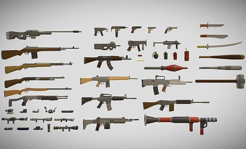 Weapons Asset Pack 3d model