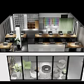 Modern Public Office Space Interior Design With Open Layout Office Desks And Green Plants