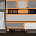Various Style Radiators in Different Colors Displayed on Colored Interior Walls