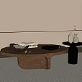 Modern Middle Ancient Style Coffee Table 3d model