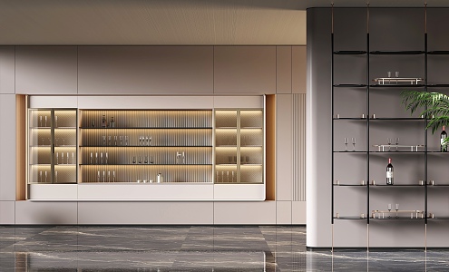 Wine Cabinet Metal Wine Rack 3d model