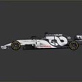 Williams F1 Race Car With Blue And White Livery And Sponsor Logos