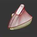 Sleek White Electric Iron With Modern Textured Surface And Reflective Base On Black Background
